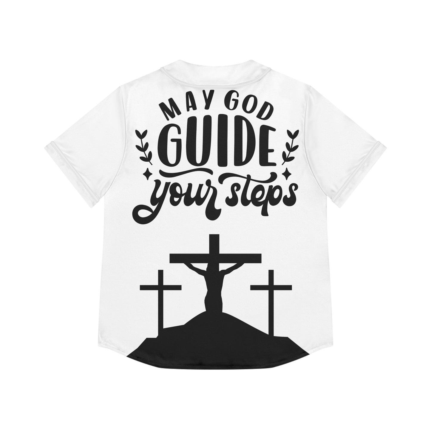 Inspirational Women's Baseball Jersey - 'May God Guide Your Steps'