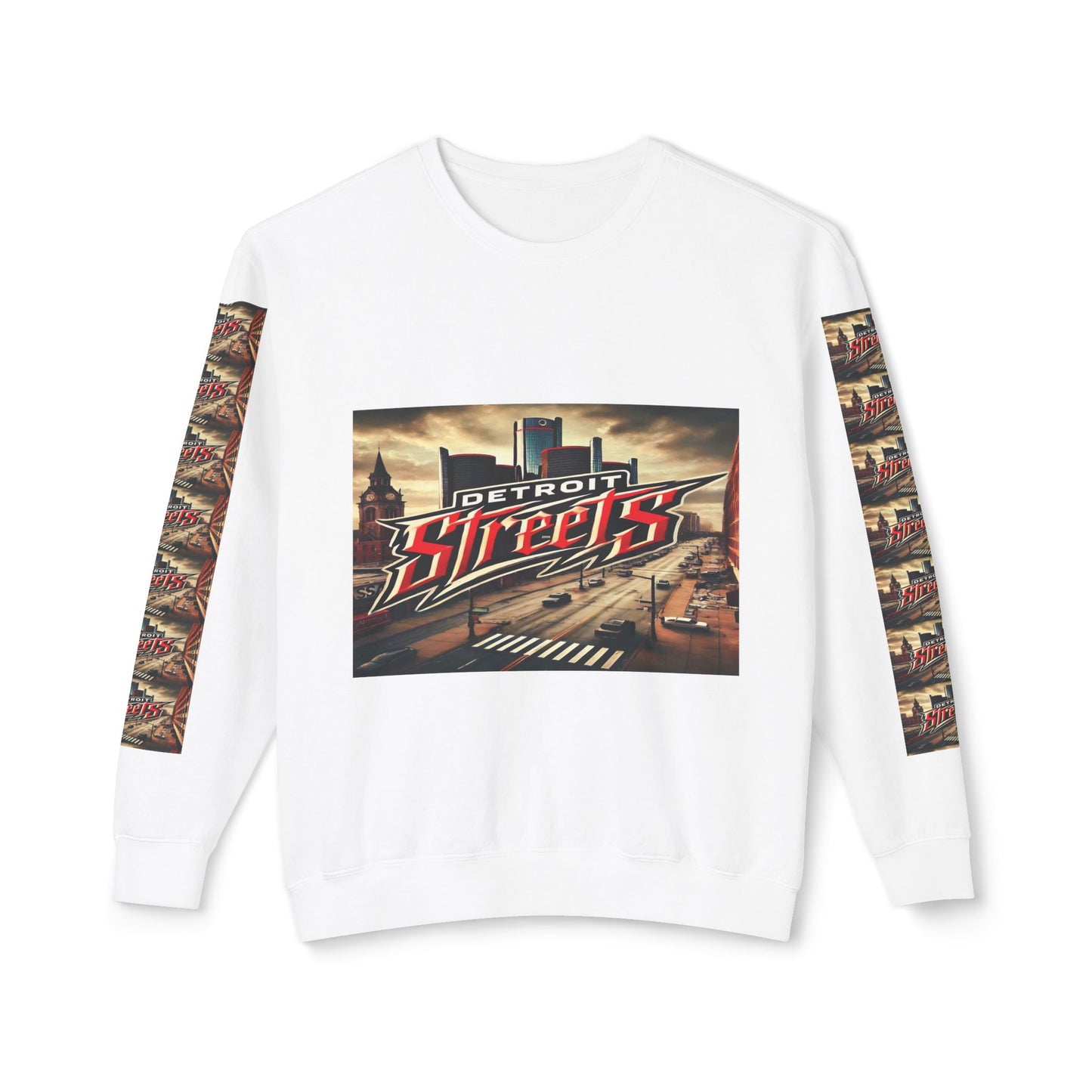 Detroit Streets Graphic Unisex Crewneck Sweatshirt - Lightweight & Stylish