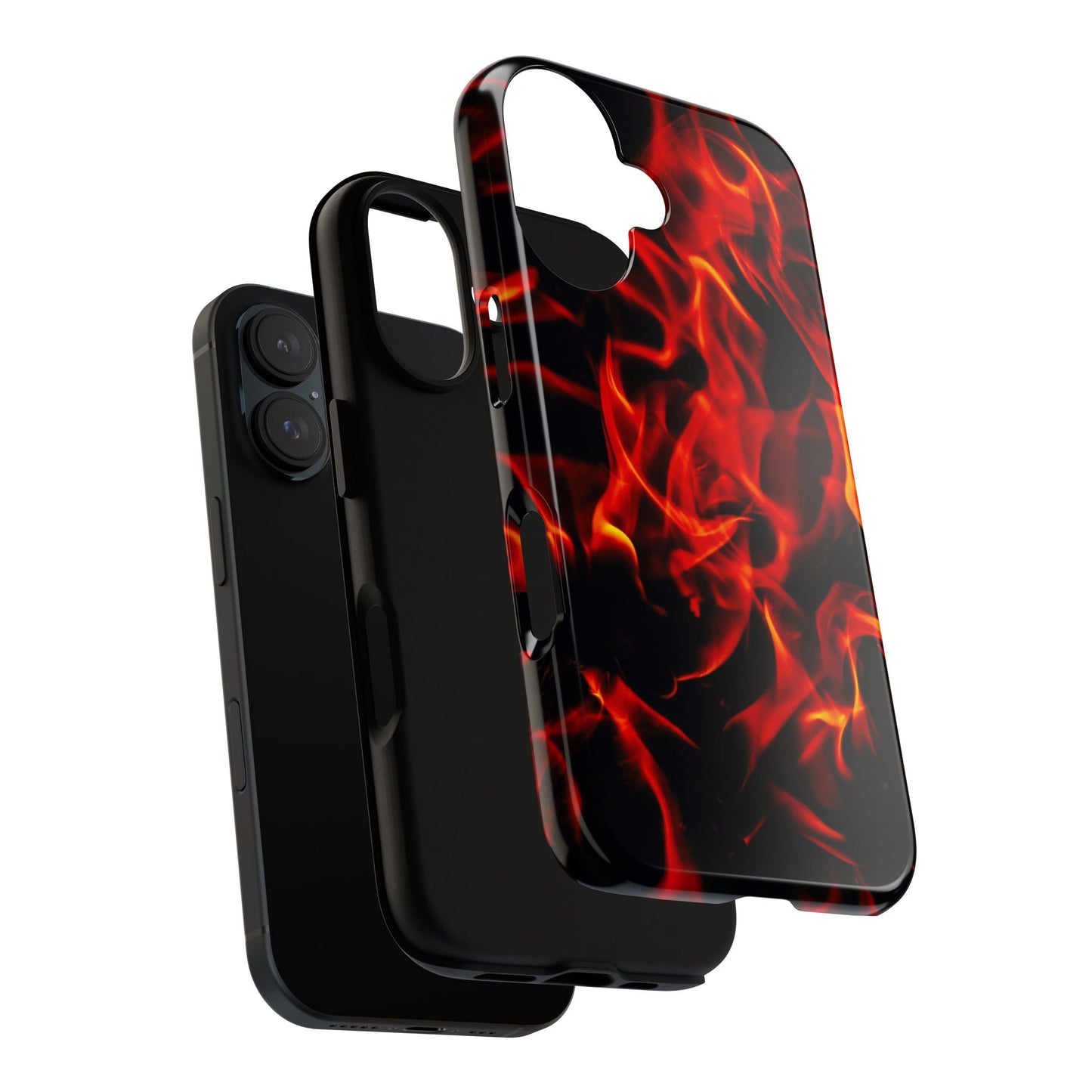 Fire Design Tough Phone Case - Bold Protection with Fiery Vibes