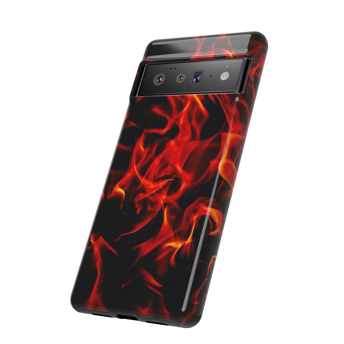 Fire Design Tough Phone Case - Bold Protection with Fiery Vibes