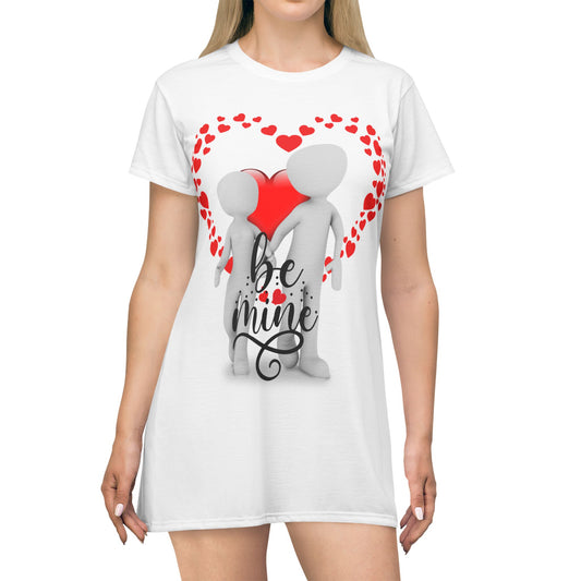 Be Mine T-Shirt Dress (AOP)