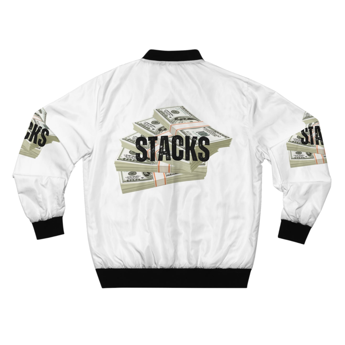 Stylish 'Stacks' Men's Bomber Jacket - Trendy Streetwear for Fashion Enthusiasts