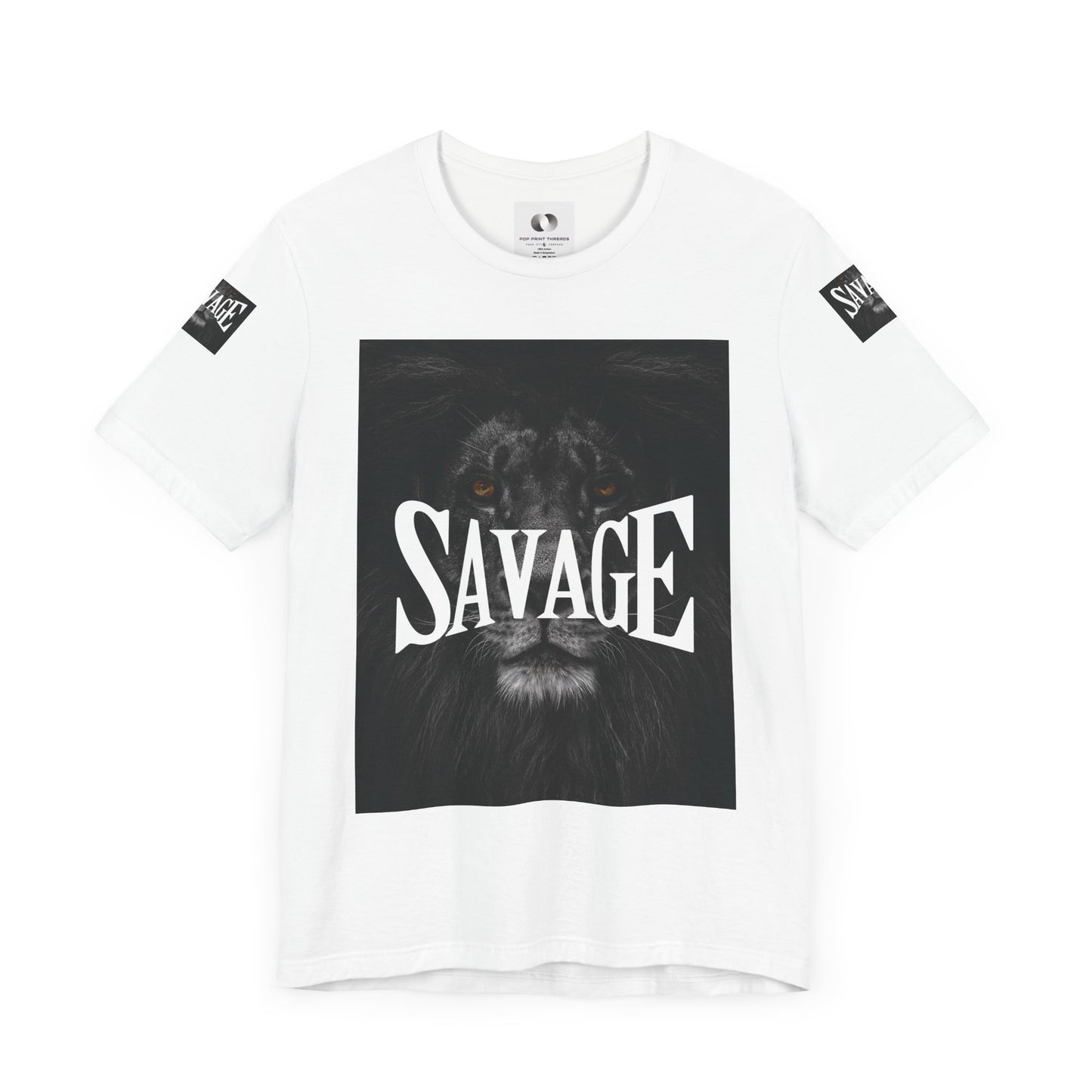 Savage Lion Unisex Jersey Tee - Bold Graphic T-Shirt for Confidence and Style