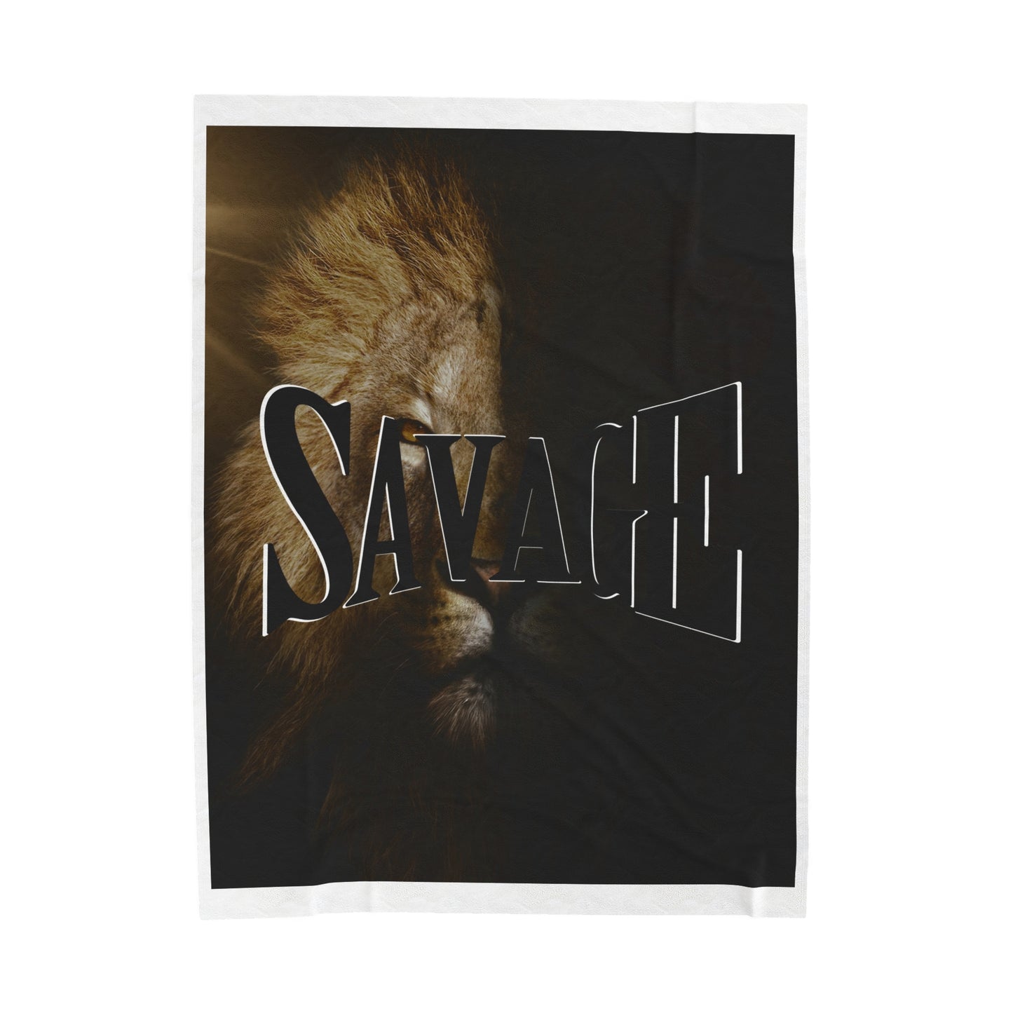 Savage Lion Velveteen Plush Blanket - Cozy & Bold Home Decor