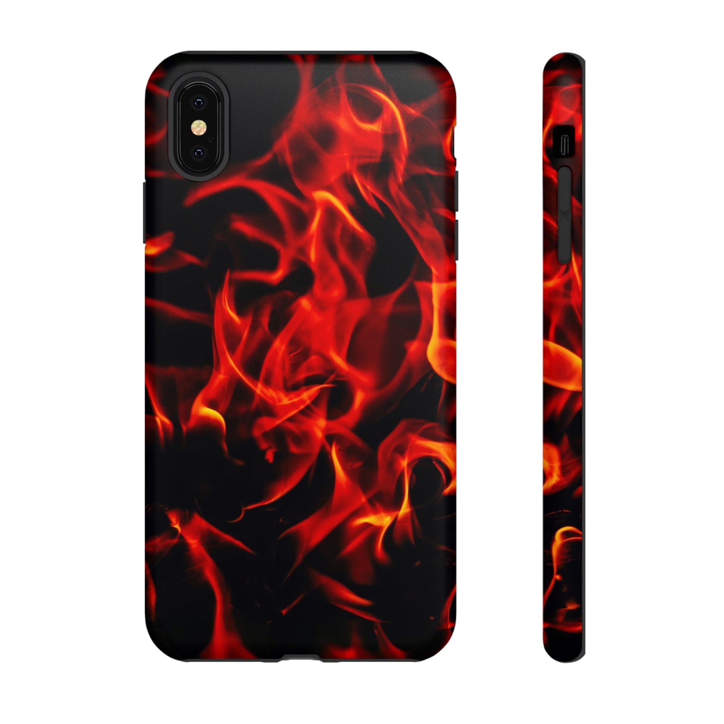 Fire Design Tough Phone Case - Bold Protection with Fiery Vibes