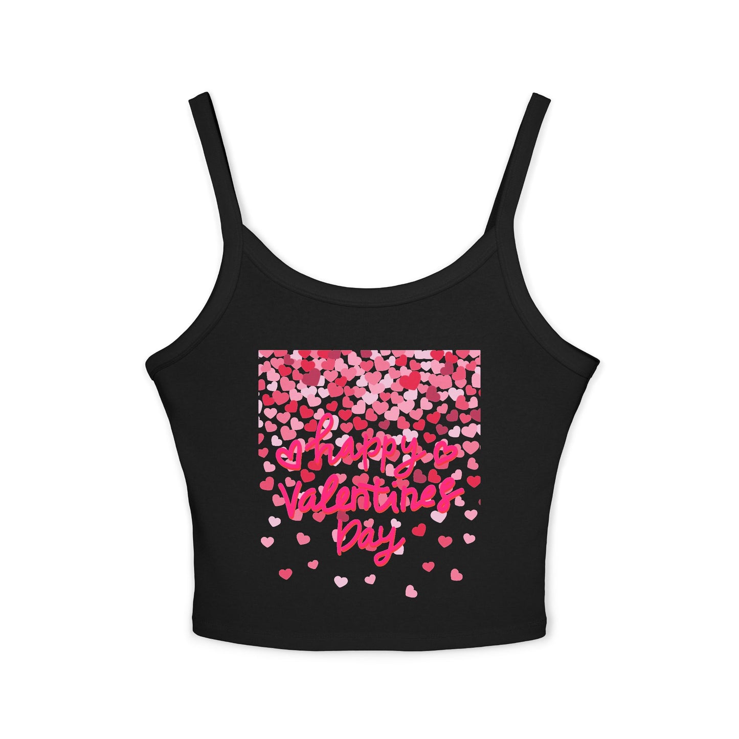 Valentine's Day Heart Pattern Women's Spaghetti Strap Tank Top