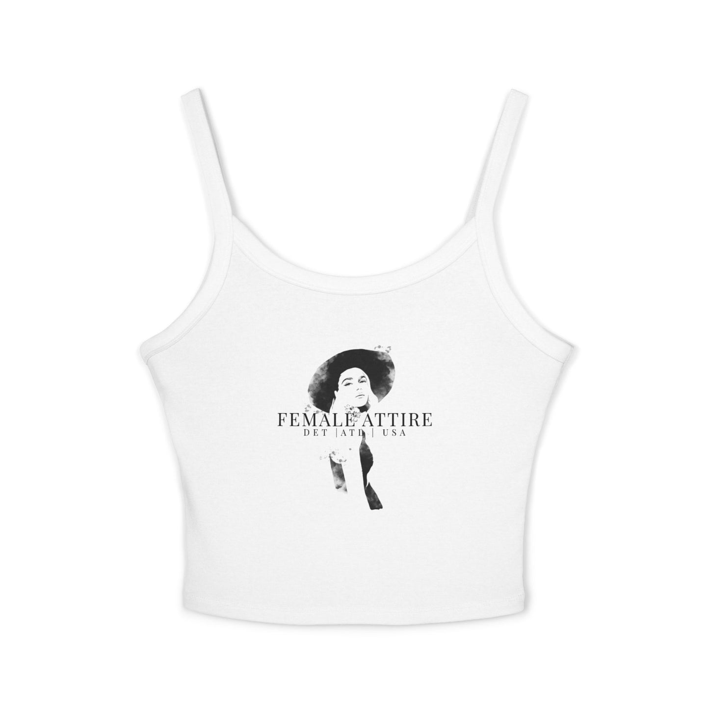 Feminine Art-Inspired Spaghetti Strap Tank Top - "Female Attire"