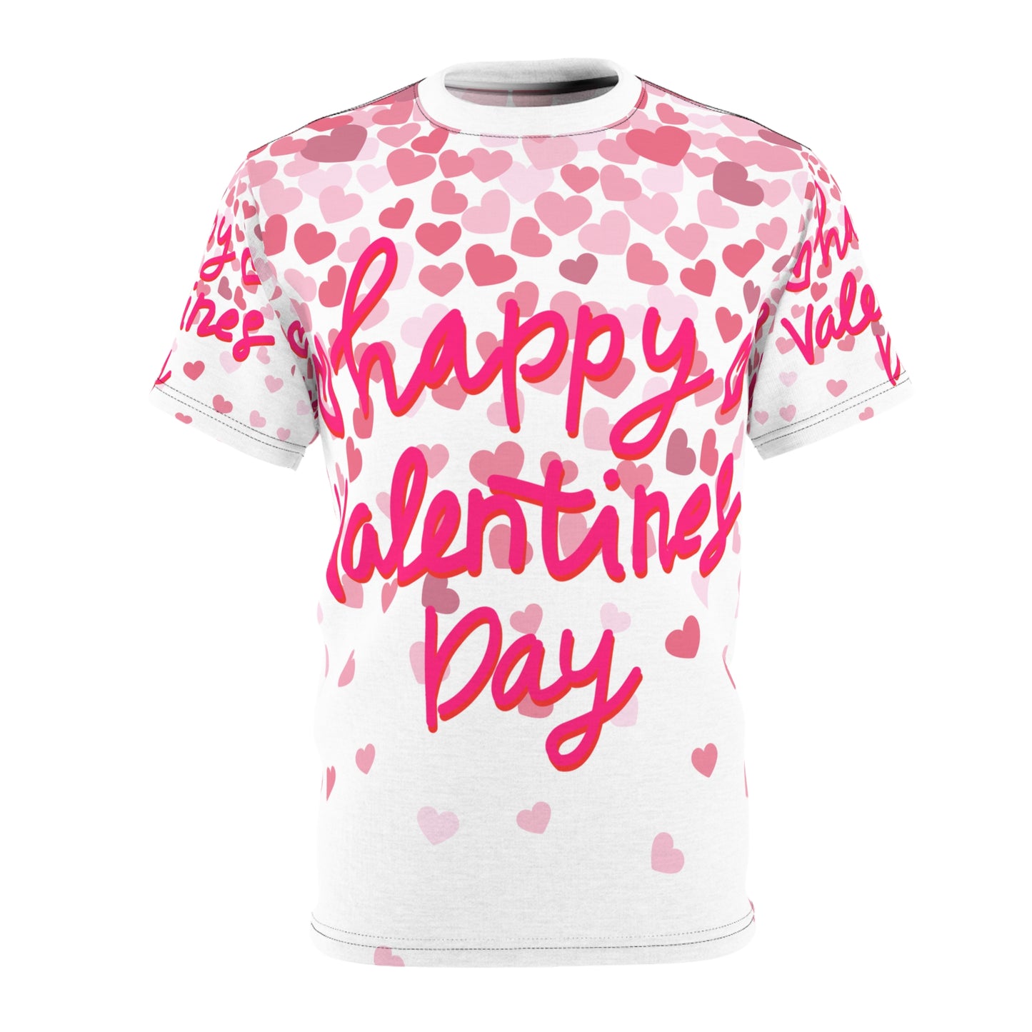 Happy Valentine's Day Unisex Tee - Heart Patterned Love Shirt