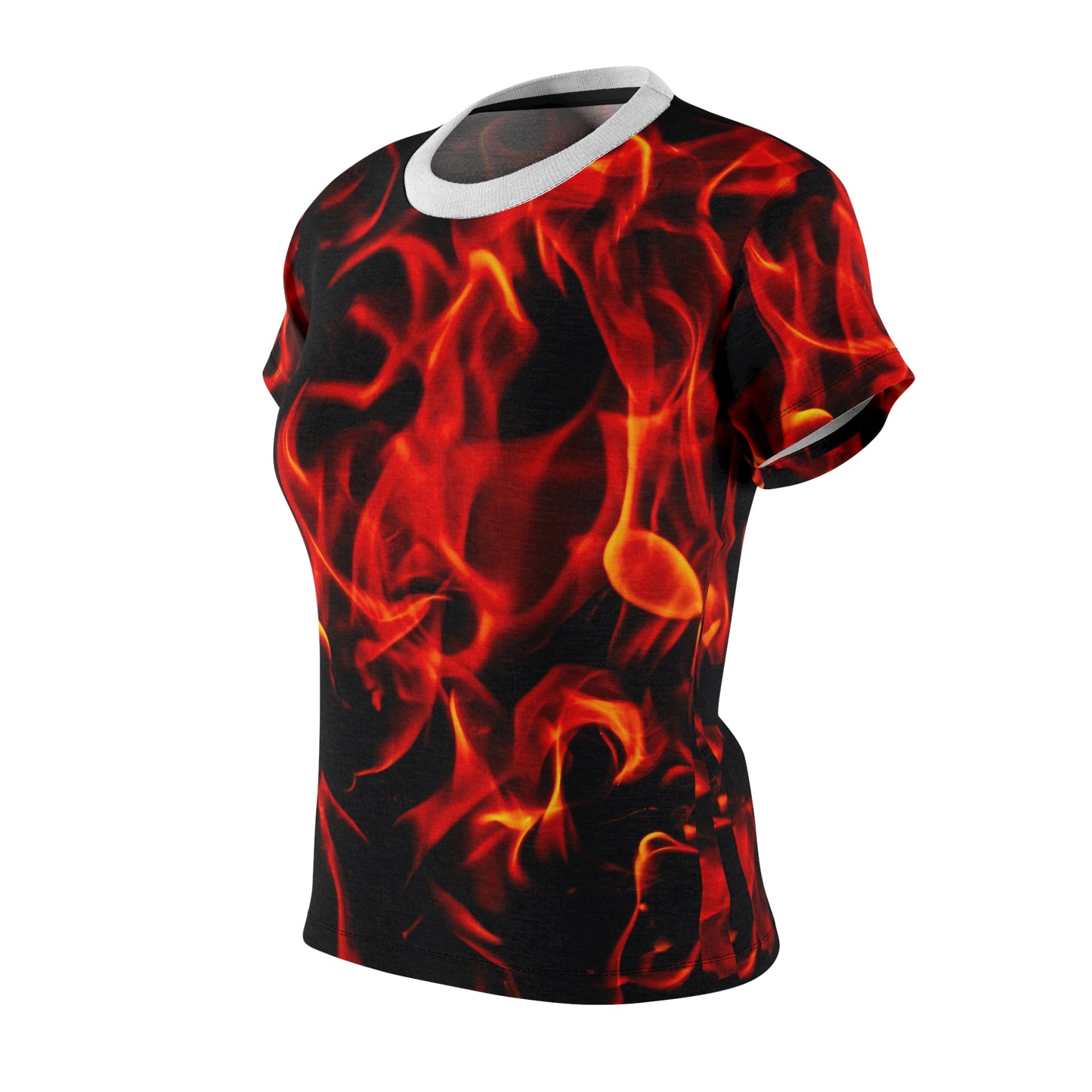 Fiery Women's Cut & Sew Tee - Bold Graphic Tee for Trendsetters