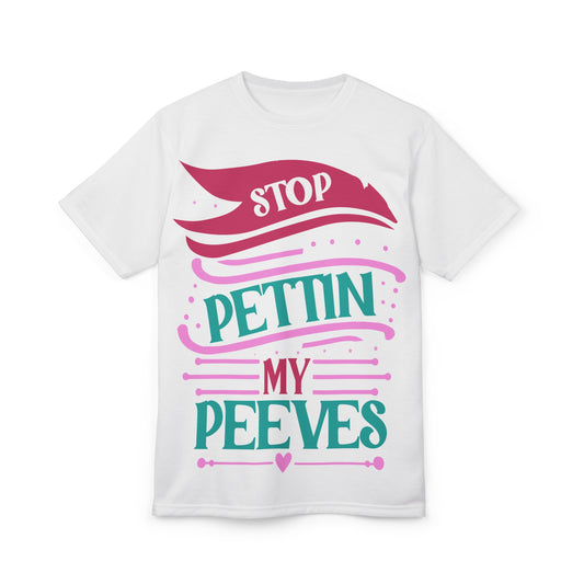 Funny Unisex Cut & Sew Tee - "Stop Petting My Peeves" Humor T-Shirt