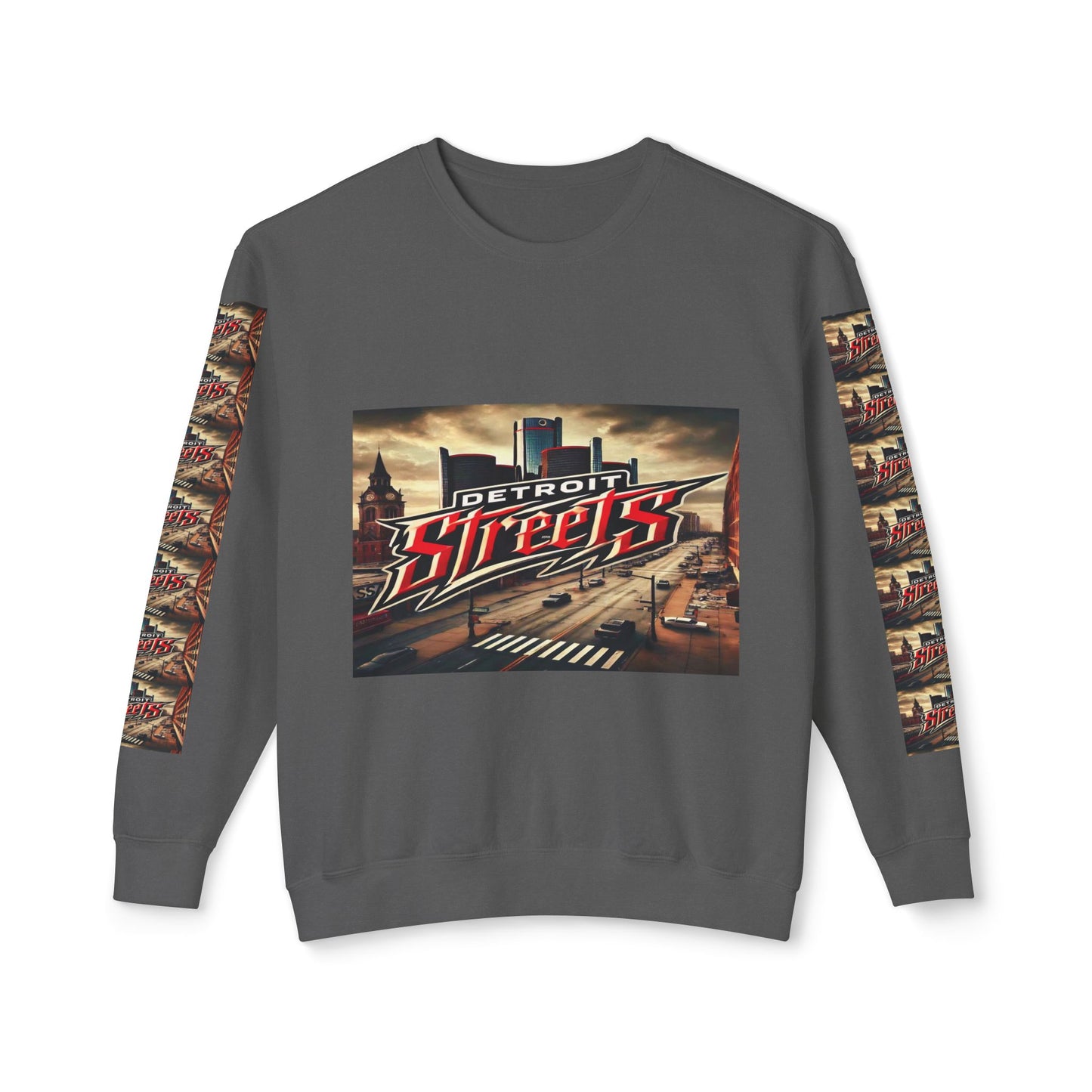 Detroit Streets Graphic Unisex Crewneck Sweatshirt - Lightweight & Stylish