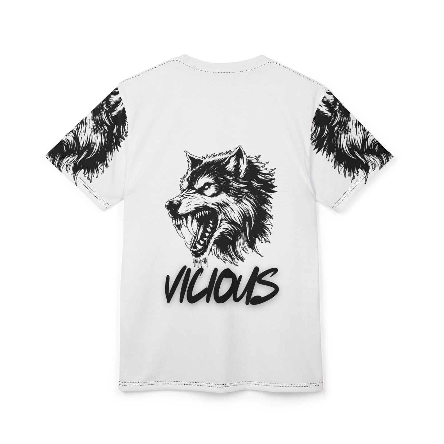 Vicious Wolf Unisex Tee - Edgy Graphic T-Shirt for Bold Style