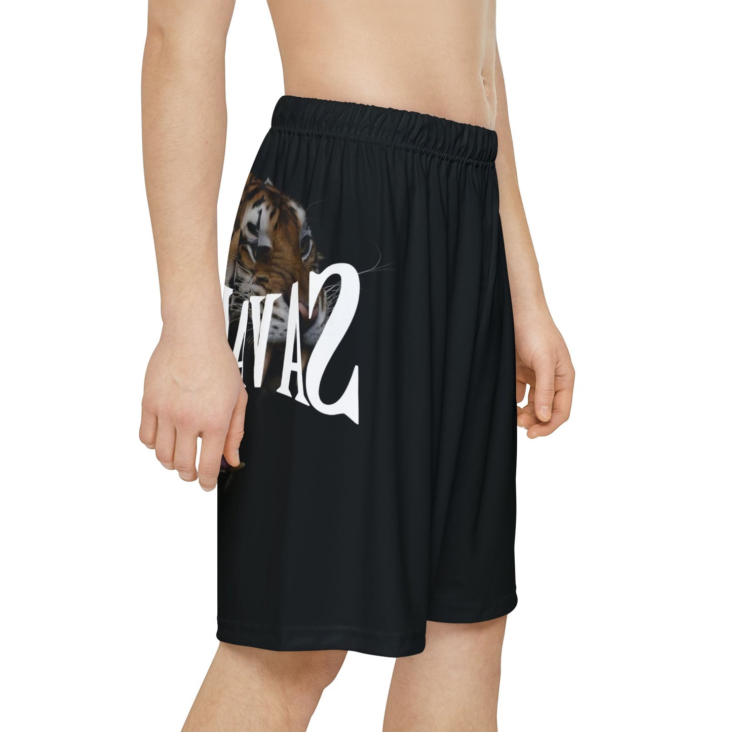 Savage Tiger Men's Sports Shorts - Breathable Athletic Wear for Active Lifestyle