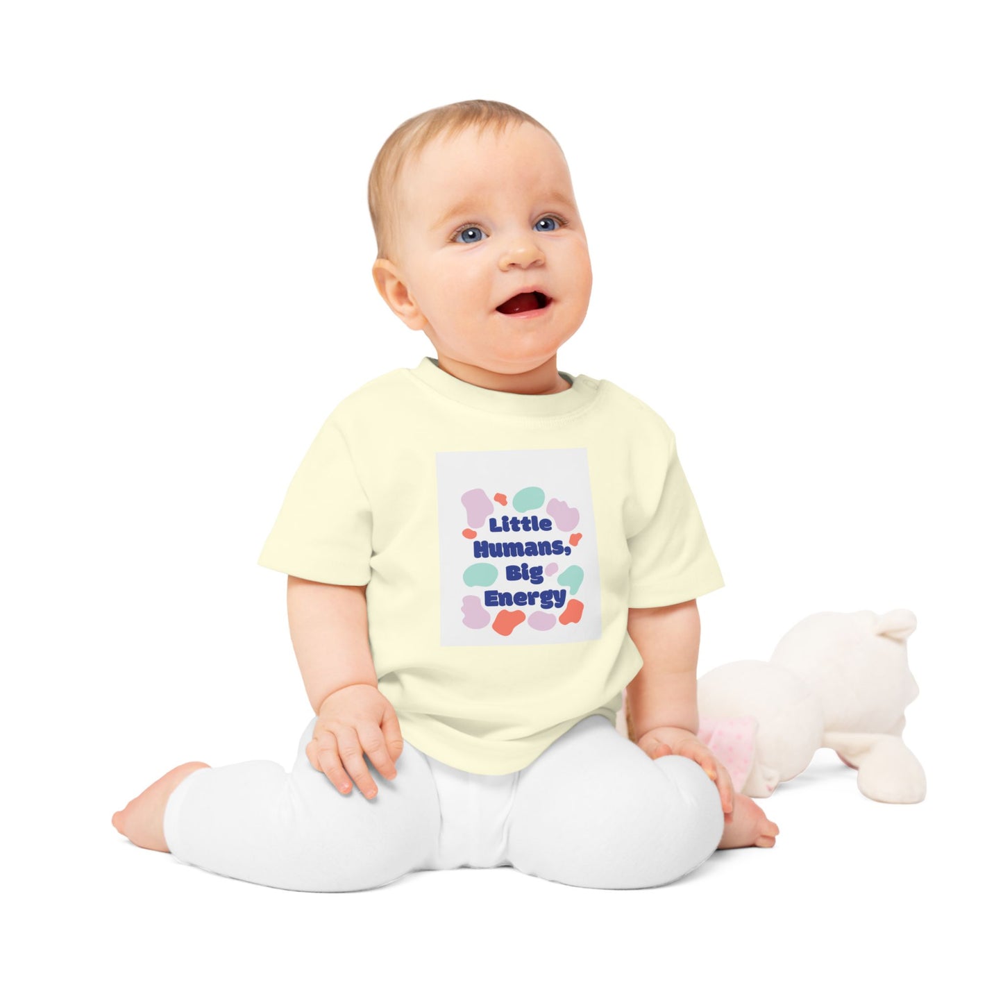 Cute Baby T-Shirt – "Little Humans, Big Energy" – Fun & Playful Infant Tee