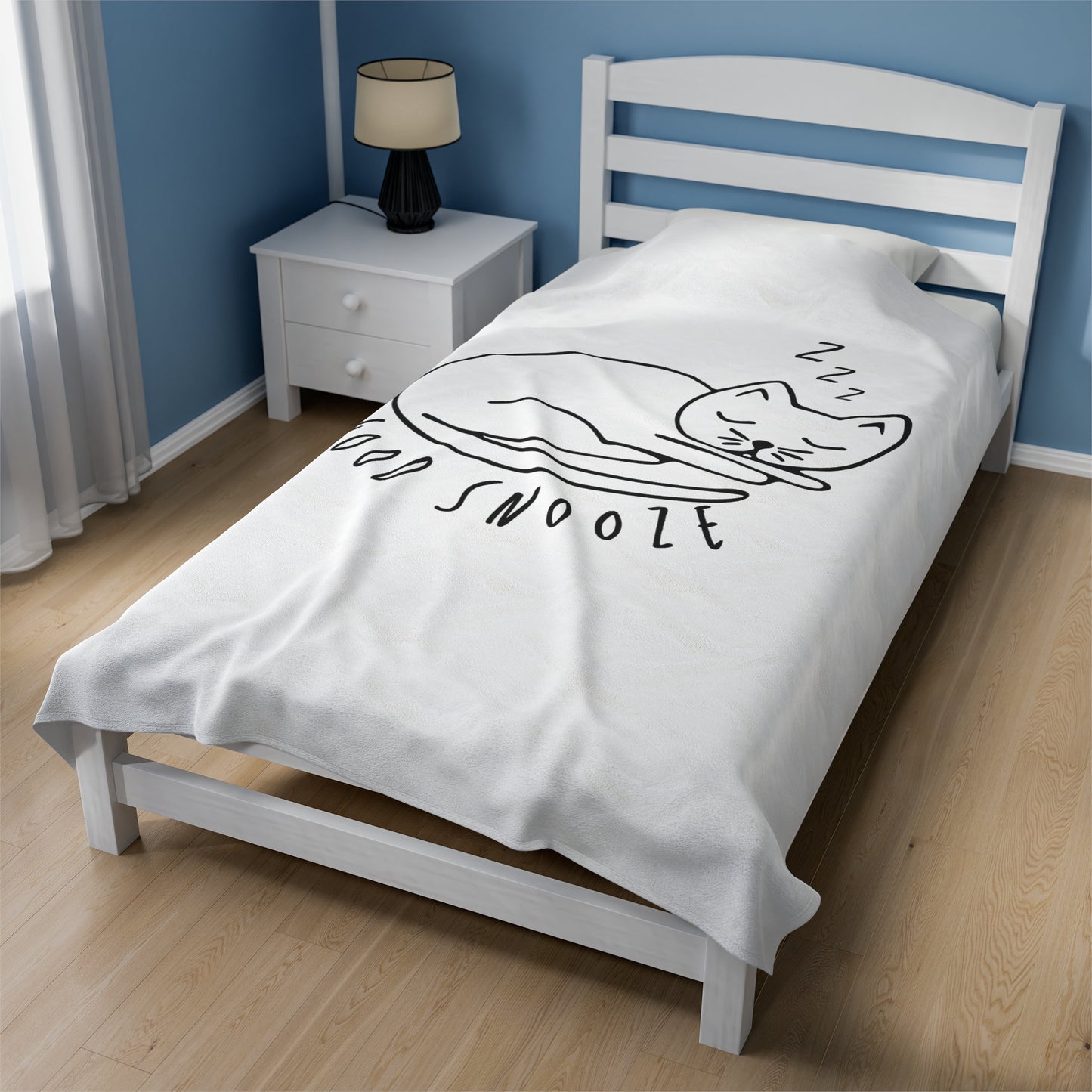 Good Snooze Cat Velveteen Plush Blanket - Cozy and Comfy for Cat Lovers