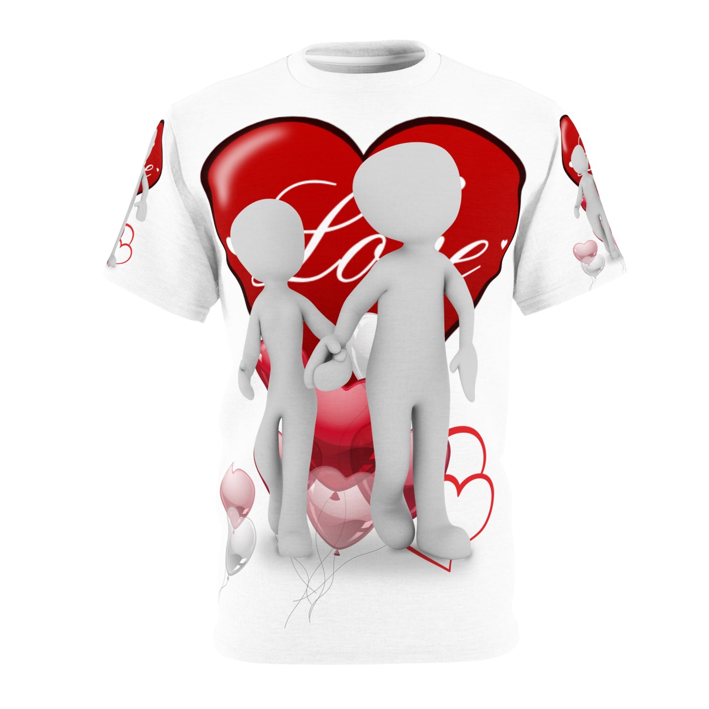 Romantic Love Unisex Cut & Sew Tee - Perfect Gift for Couples & Valentine's Day