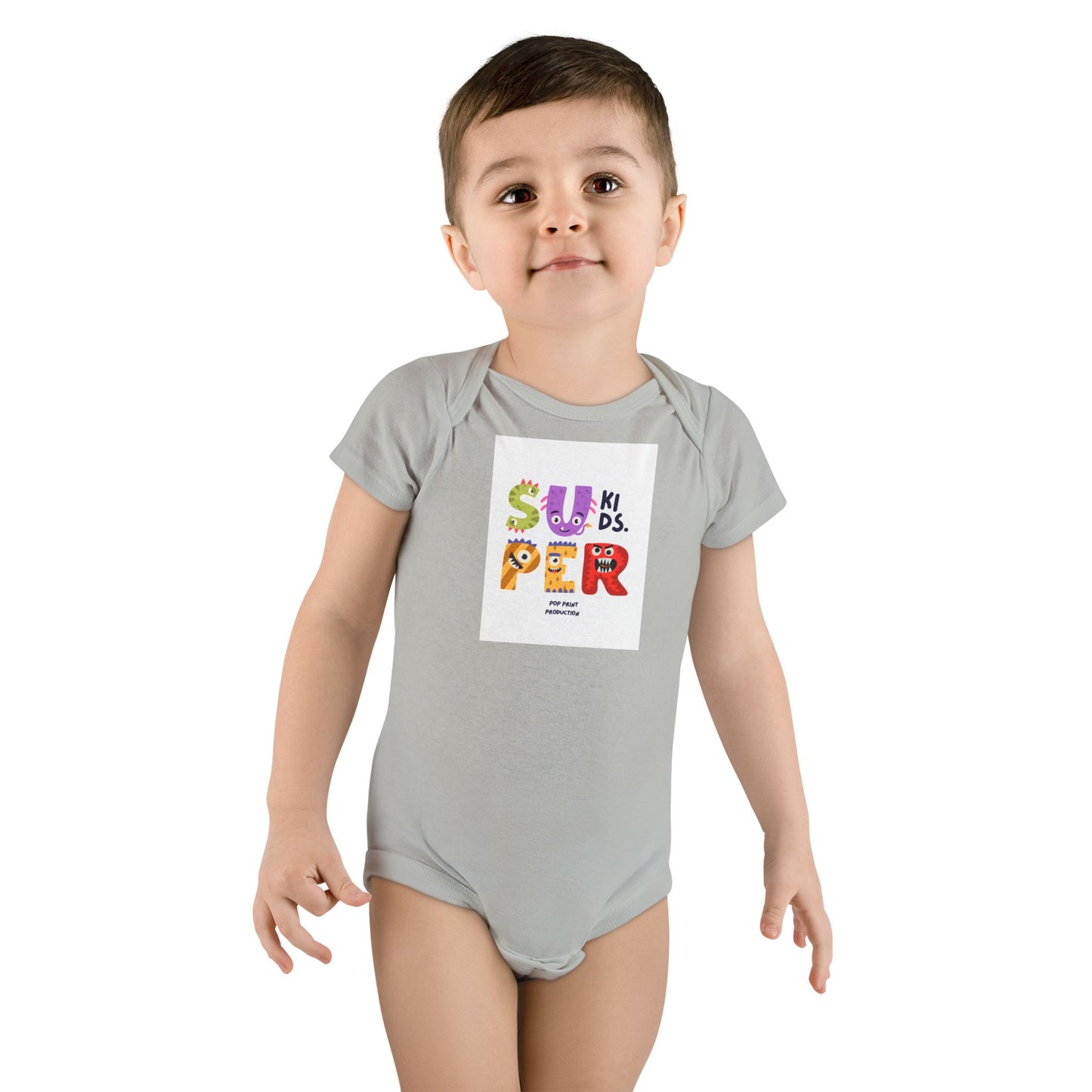 Super Cool Kids Short Sleeve Baby Onesie - Fun, Colorful Baby Apparel