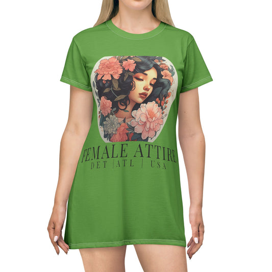 Floral Female Attire T-Shirt Dress - Stylish and Comfortable Summer Wear