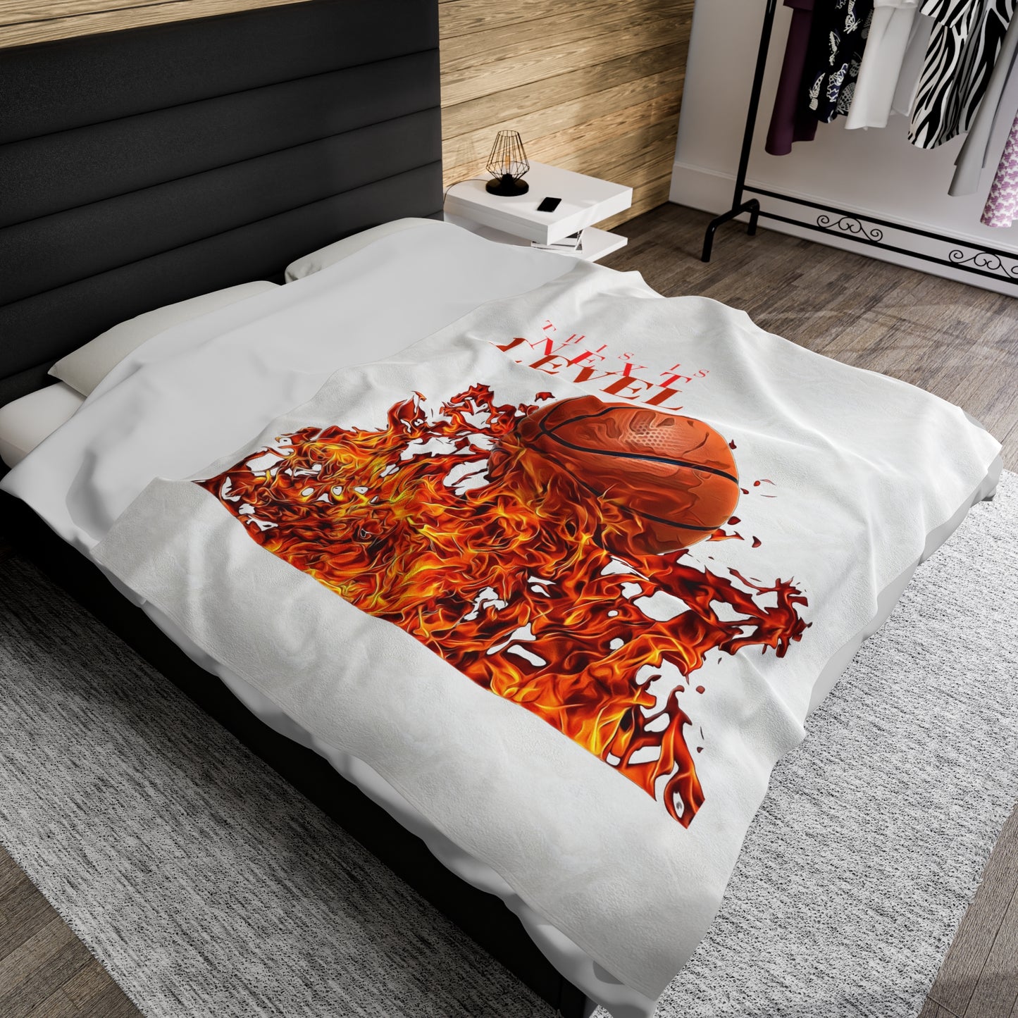 Next Level Basketball Velveteen Plush Blanket