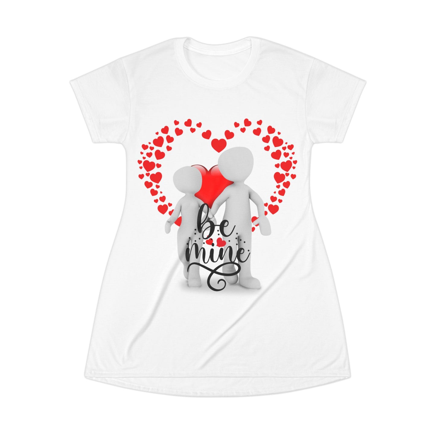 Be Mine T-Shirt Dress (AOP)