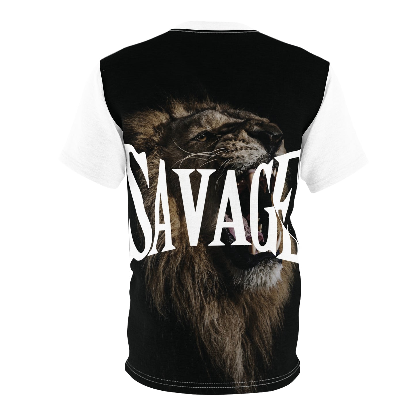 Savage Lion Unisex Cut & Sew Tee – Fierce Graphic T-Shirt for Adventurers & Trendsetters