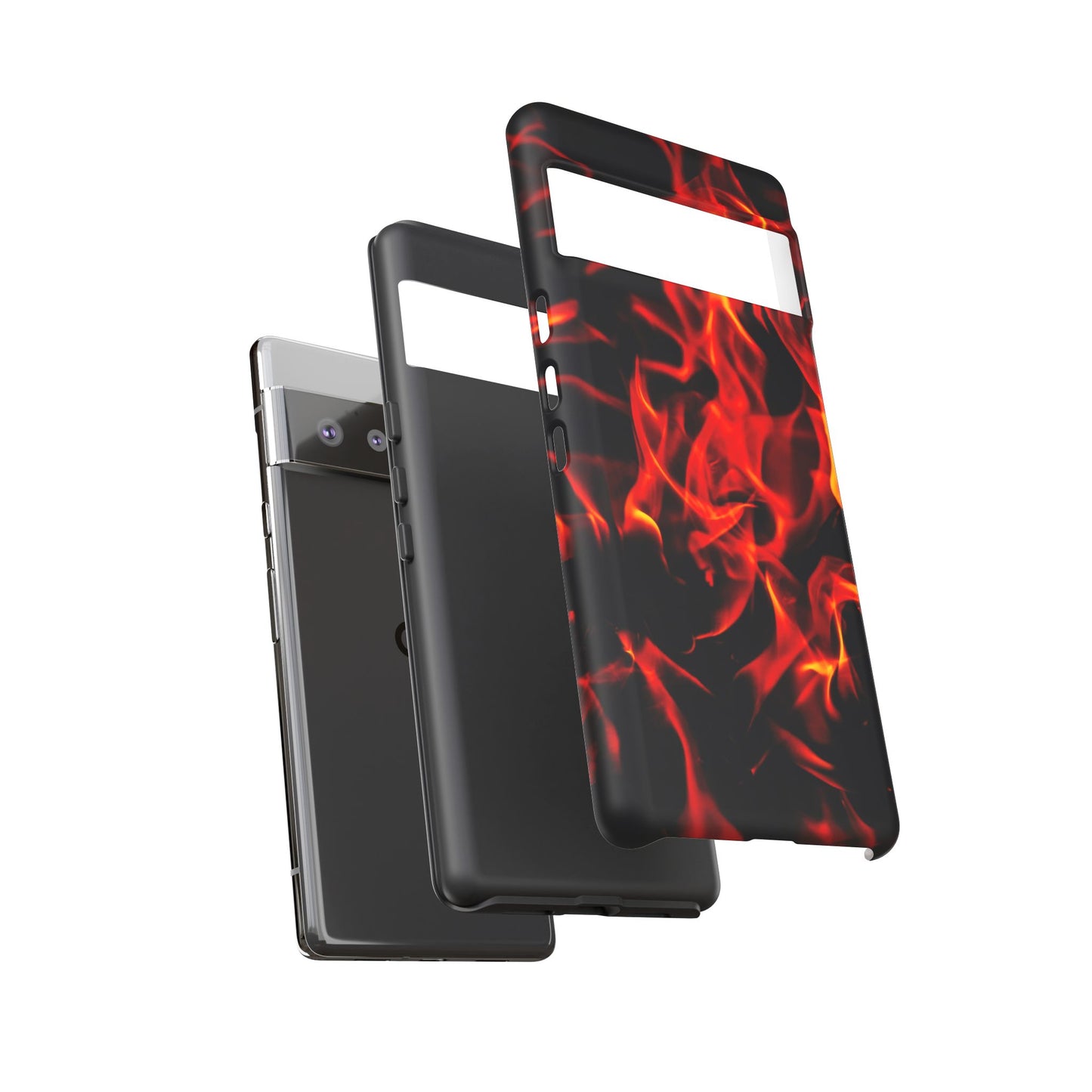 Fire Design Tough Phone Case - Bold Protection with Fiery Vibes