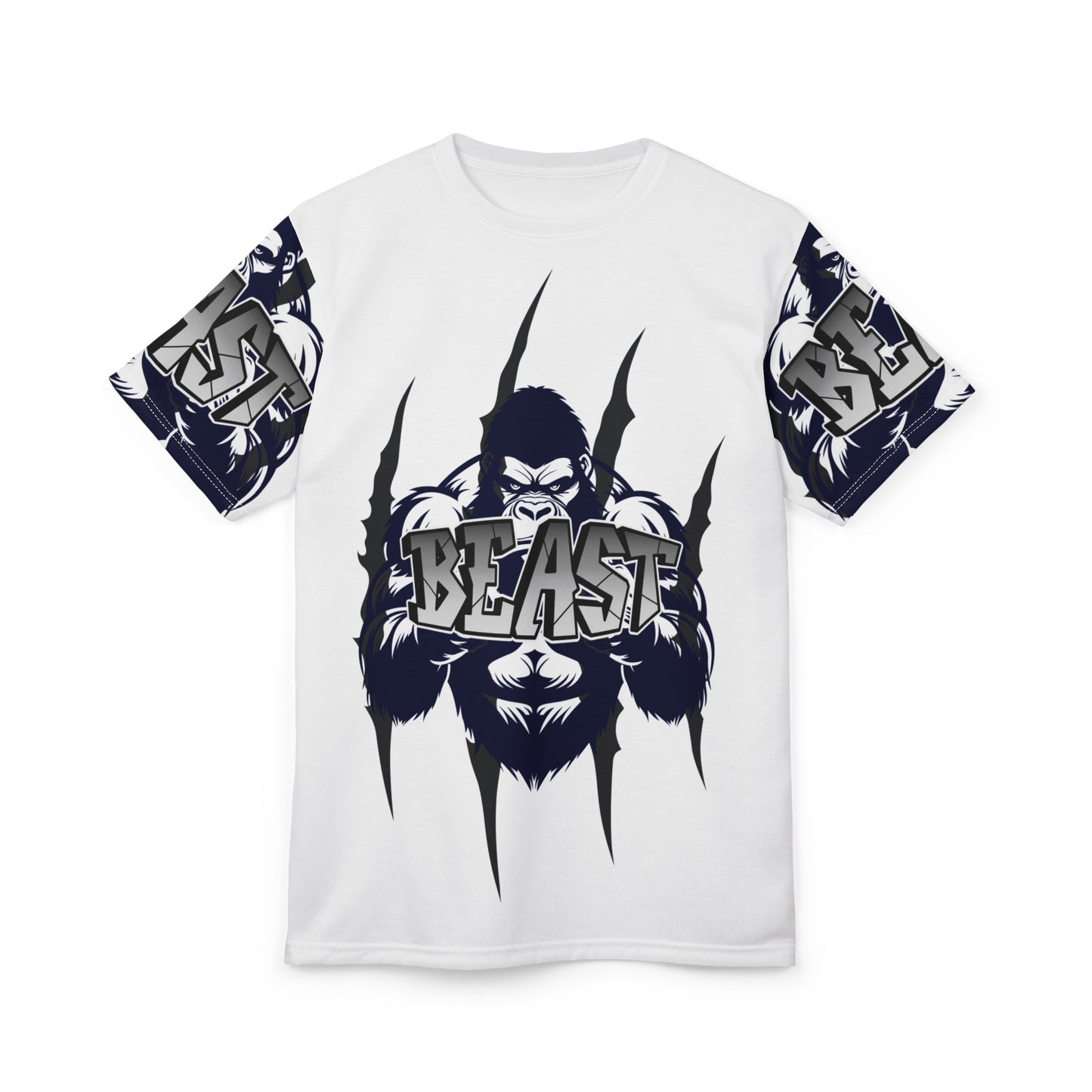 Beast Mode Unisex Cut & Sew Tee - Animal Graphic Tee for Fitness Enthusiasts