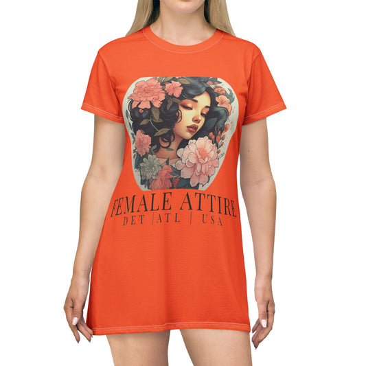 Floral Female Attire T-Shirt Dress - Bold and Chic Summer Style