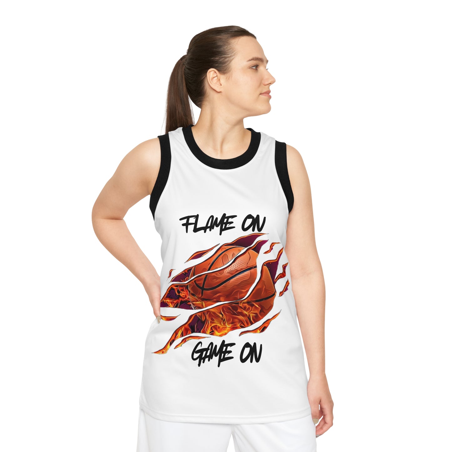 Flame On Basketball Jersey - Unisex Sport Tank for Game Day