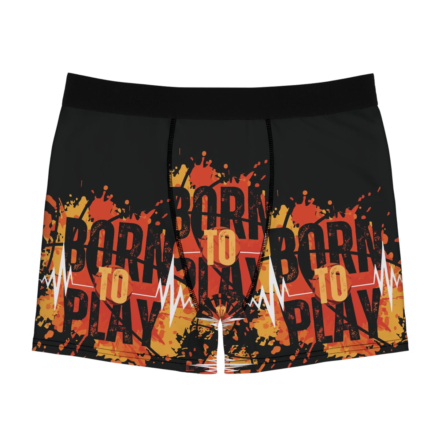 Born To Play Men's Boxer Briefs (AOP)