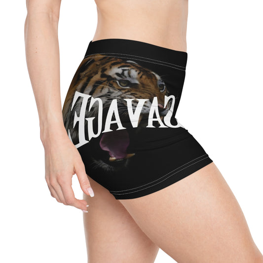 Savage Tiger Women's Shorts | Bold & Edgy Activewear