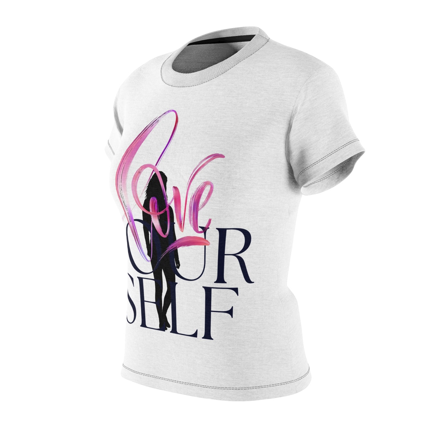 Inspirational Women's Cut & Sew Tee - 'Love Your Self' Graphic T-Shirt