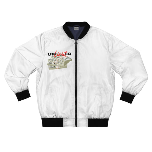 Men's Unlimited Bomber Jacket - Trendy Streetwear with Cash Design