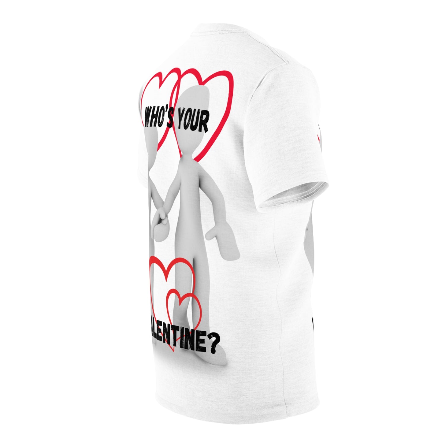 Valentine's Day Unisex Cut & Sew Tee - 'Who's Your Valentine?' Graphic