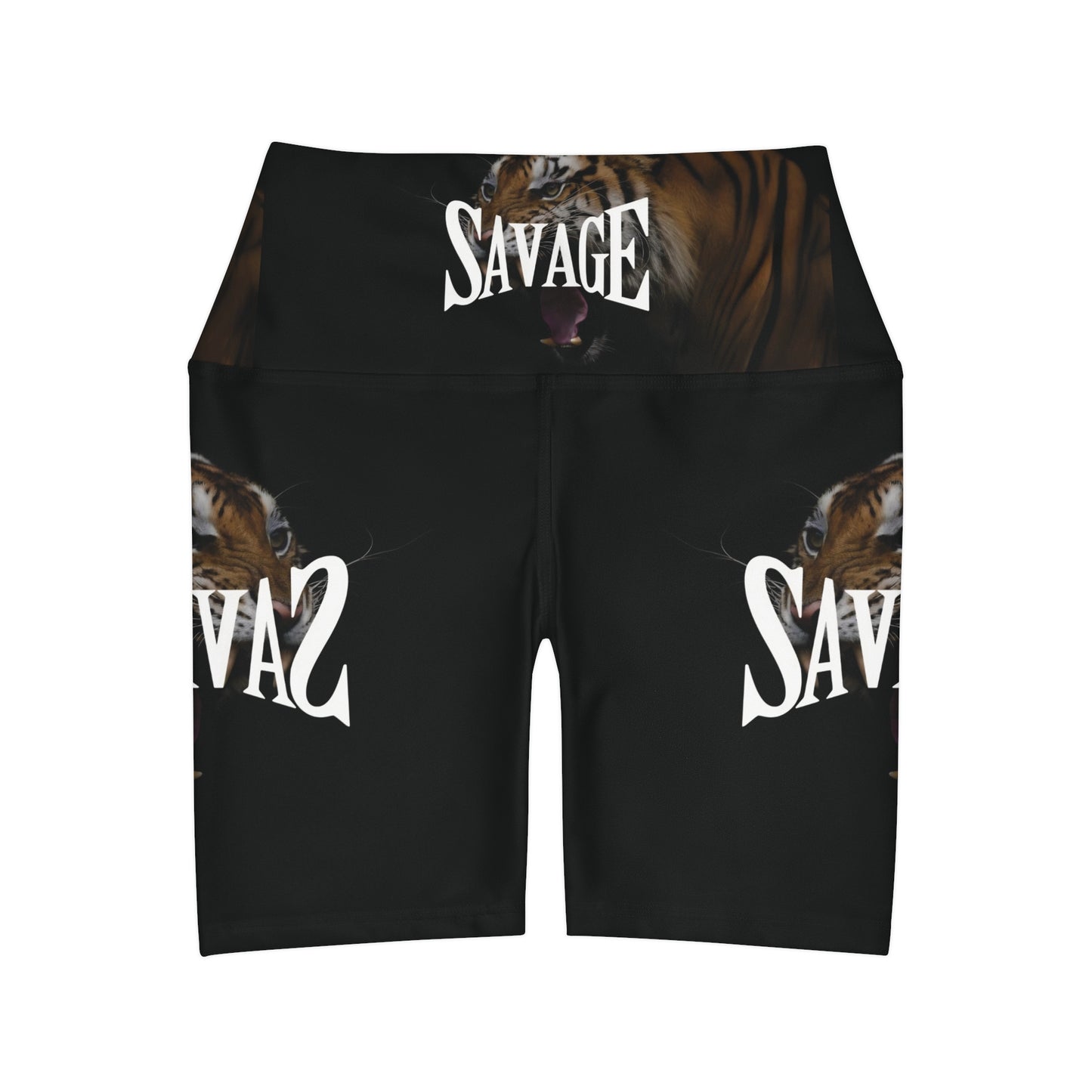 Savage High Waisted Yoga Shorts - Fierce Style for Active Confidence