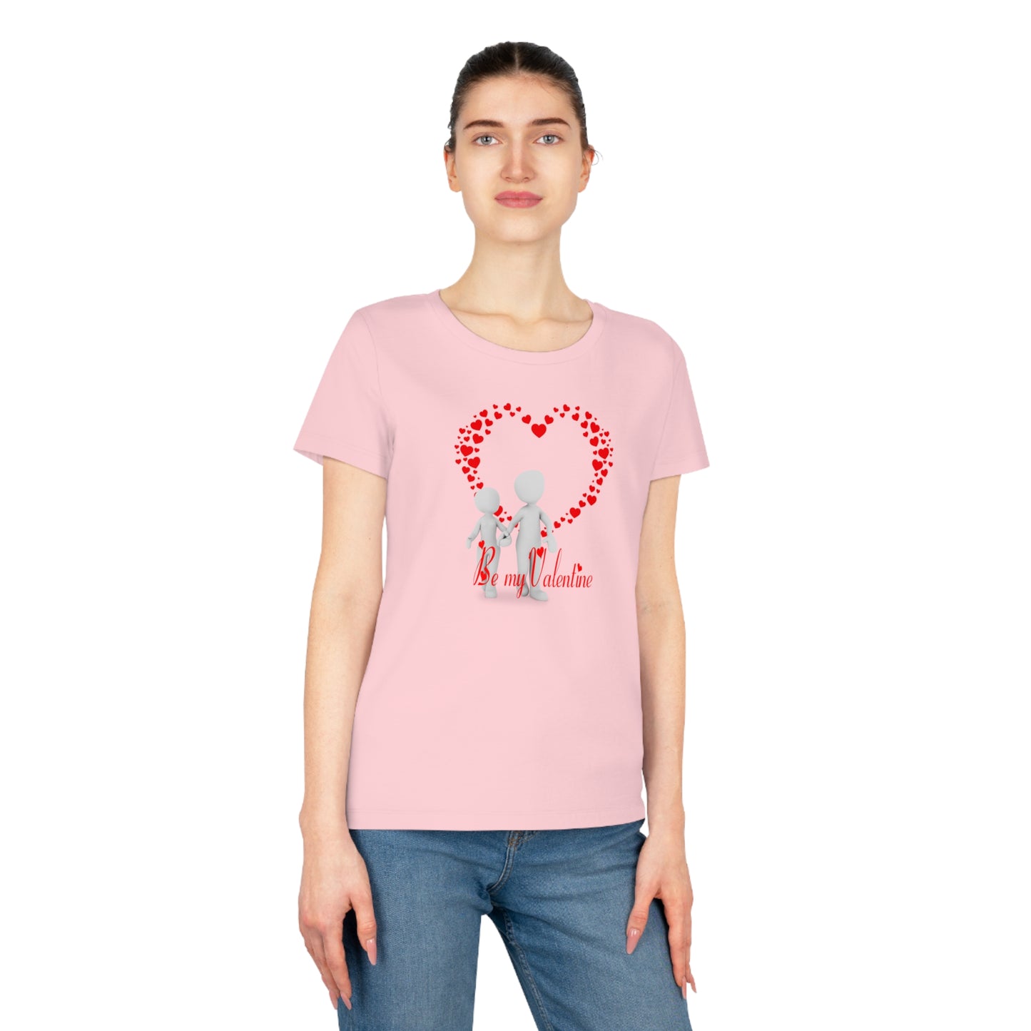 Valentine's Love Heart T-Shirt for Women - 'Be My Valentine' Design