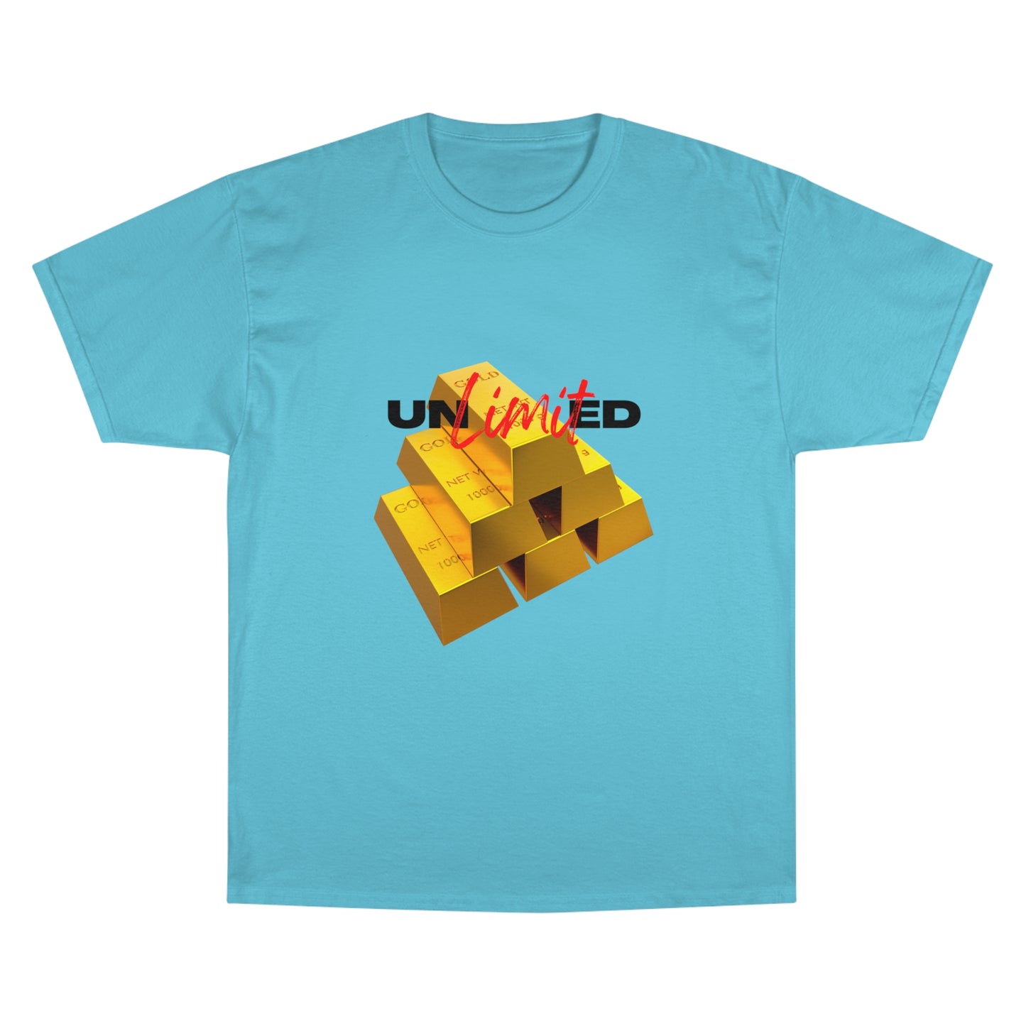 Champion Unlimited Graphic T-Shirt - Bold Gold Design for Trendy Casual Wear