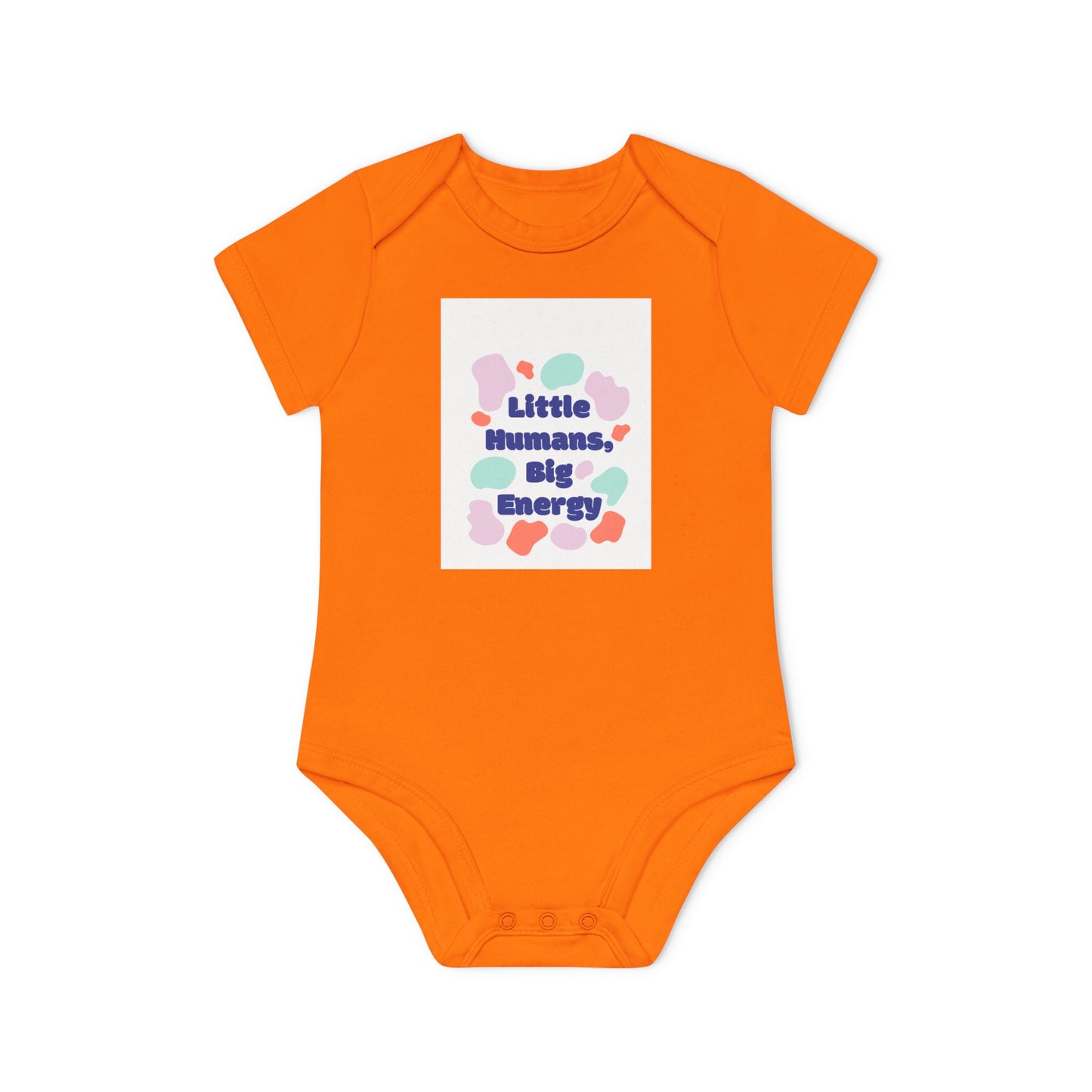 Funny Baby Bodysuit - "Little Humans, Big Energy" - Organic Cotton Short Sleeve