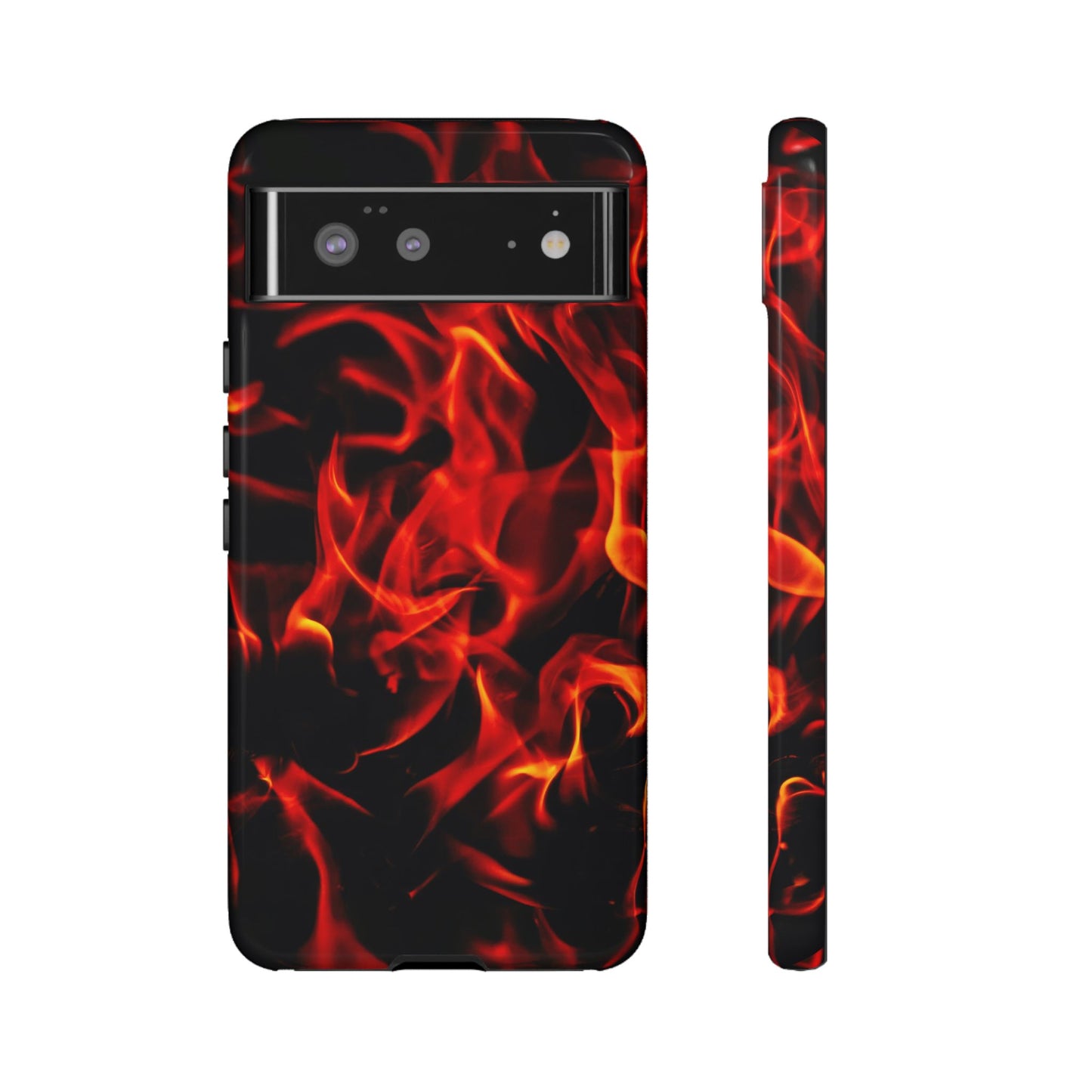 Fire Design Tough Phone Case - Bold Protection with Fiery Vibes