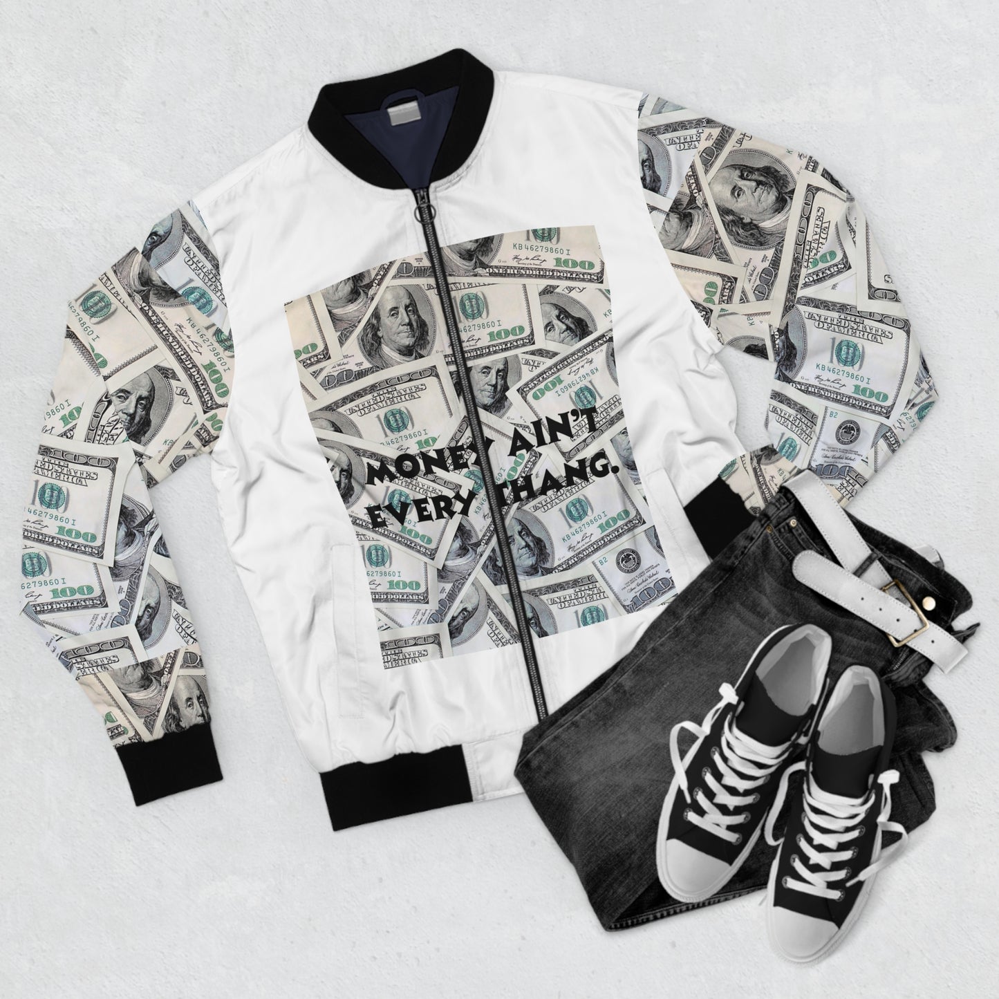 Money Ain't Everything Men's Bomber Jacket | Stylish Streetwear for Fashion Enthusiasts