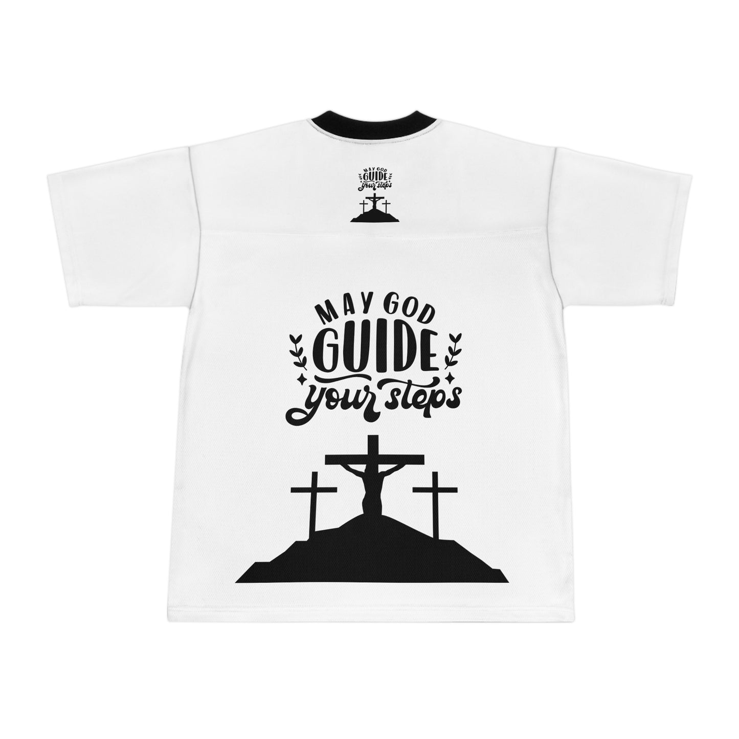 Inspirational Unisex Football Jersey - 'May God Guide Your Steps'