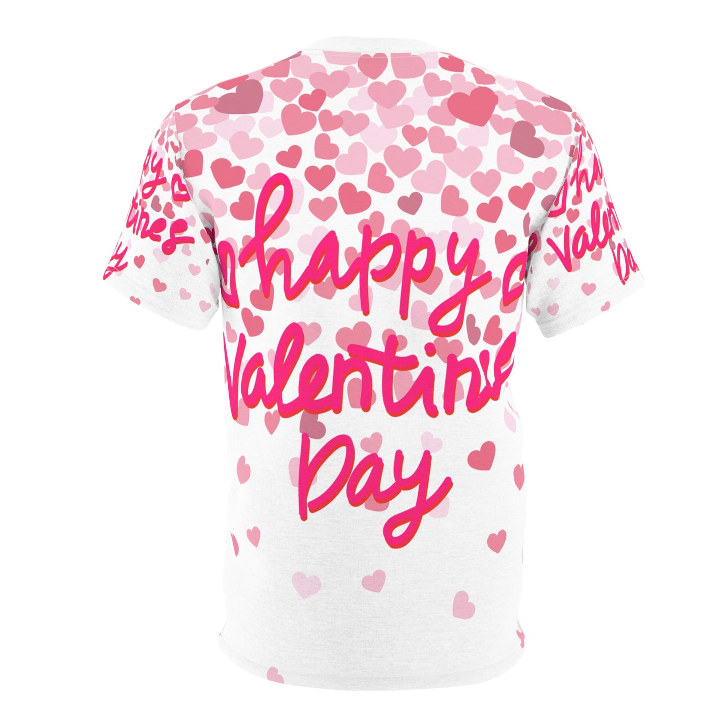 Happy Valentine's Day Unisex Tee - Heart Patterned Love Shirt