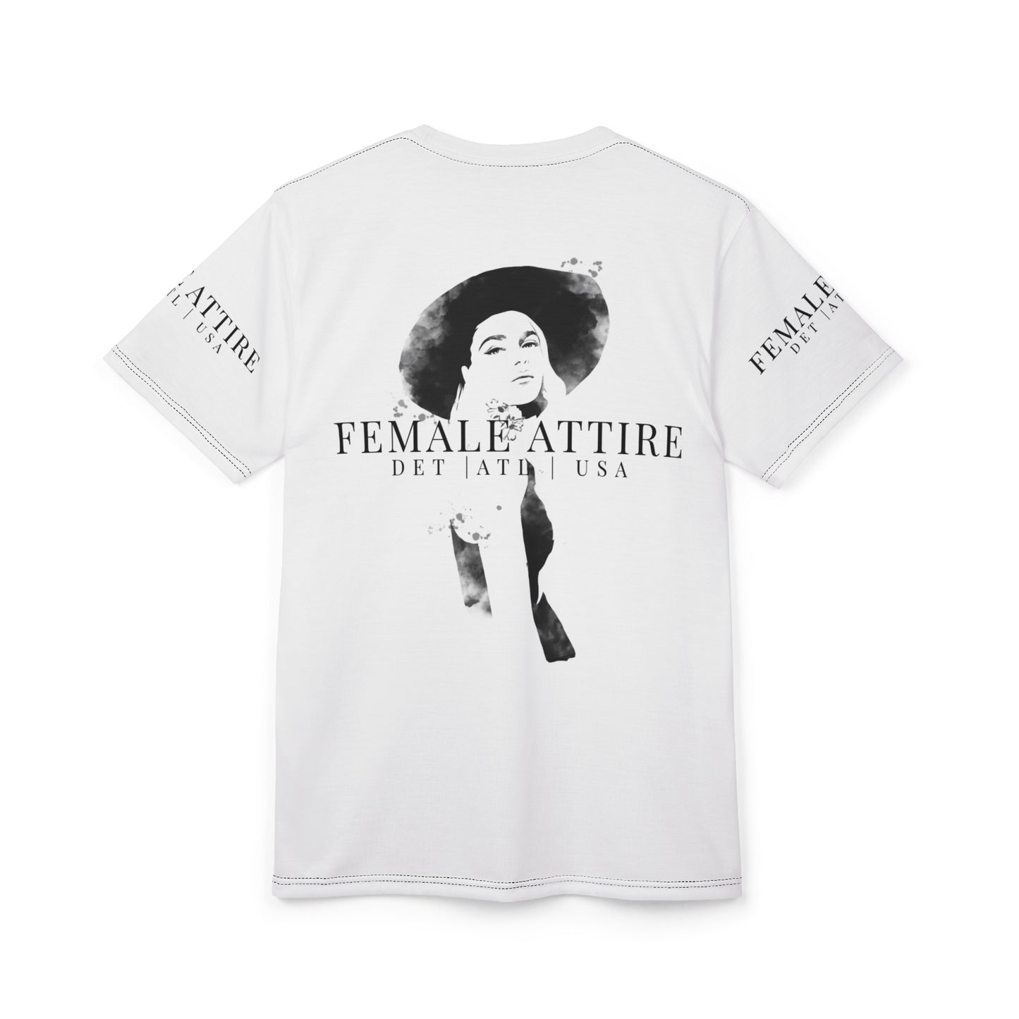 Empowered Female Attire Unisex Tee - Artistic Black and White Design