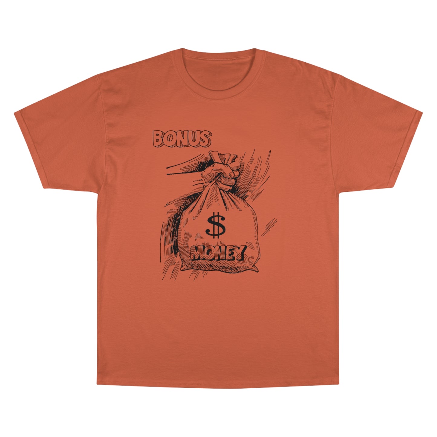 Champion Bonus Money Graphic T-Shirt - Casual Wear for Celebrations & Gift Giving