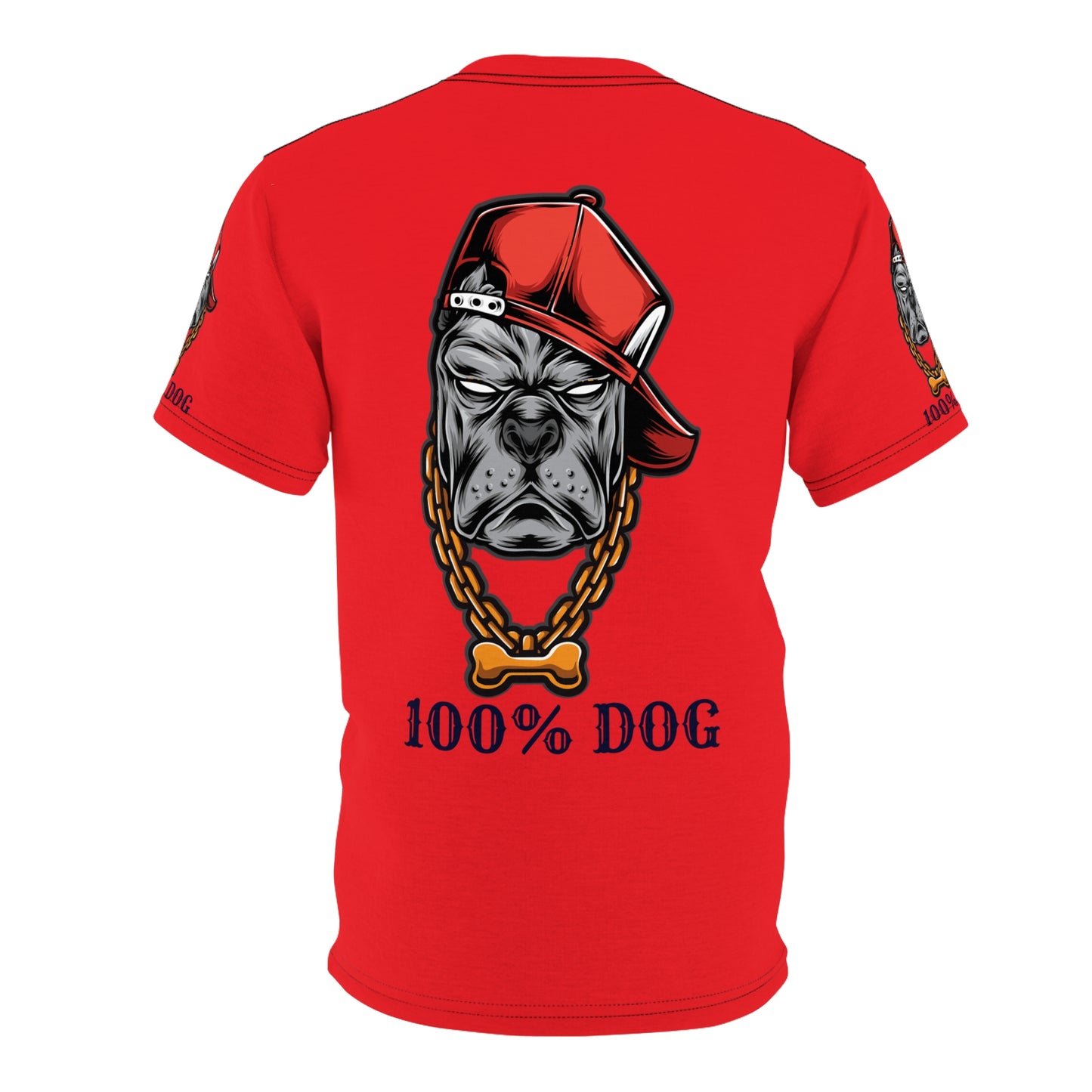 100% Dog Unisex Cut & Sew Tee - Trendy Pet Lover Apparel