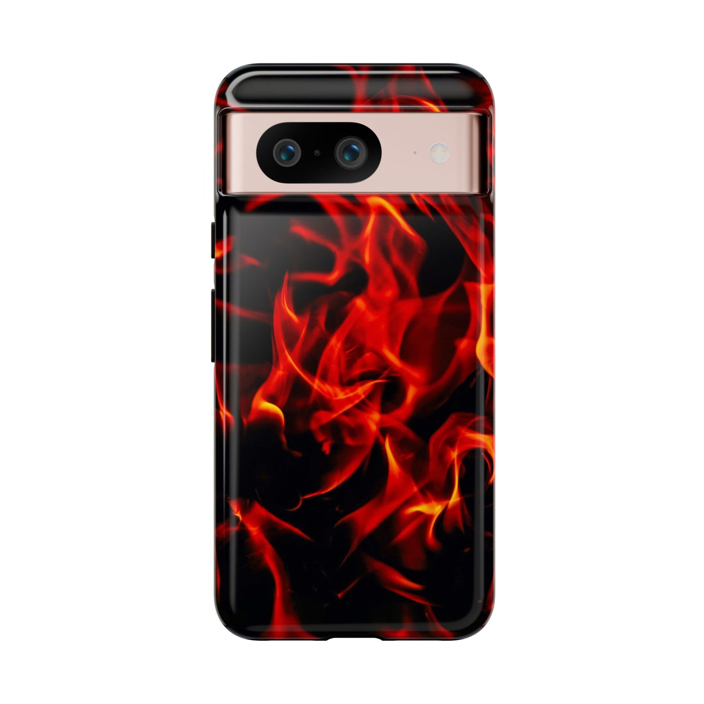 Fire Design Tough Phone Case - Bold Protection with Fiery Vibes