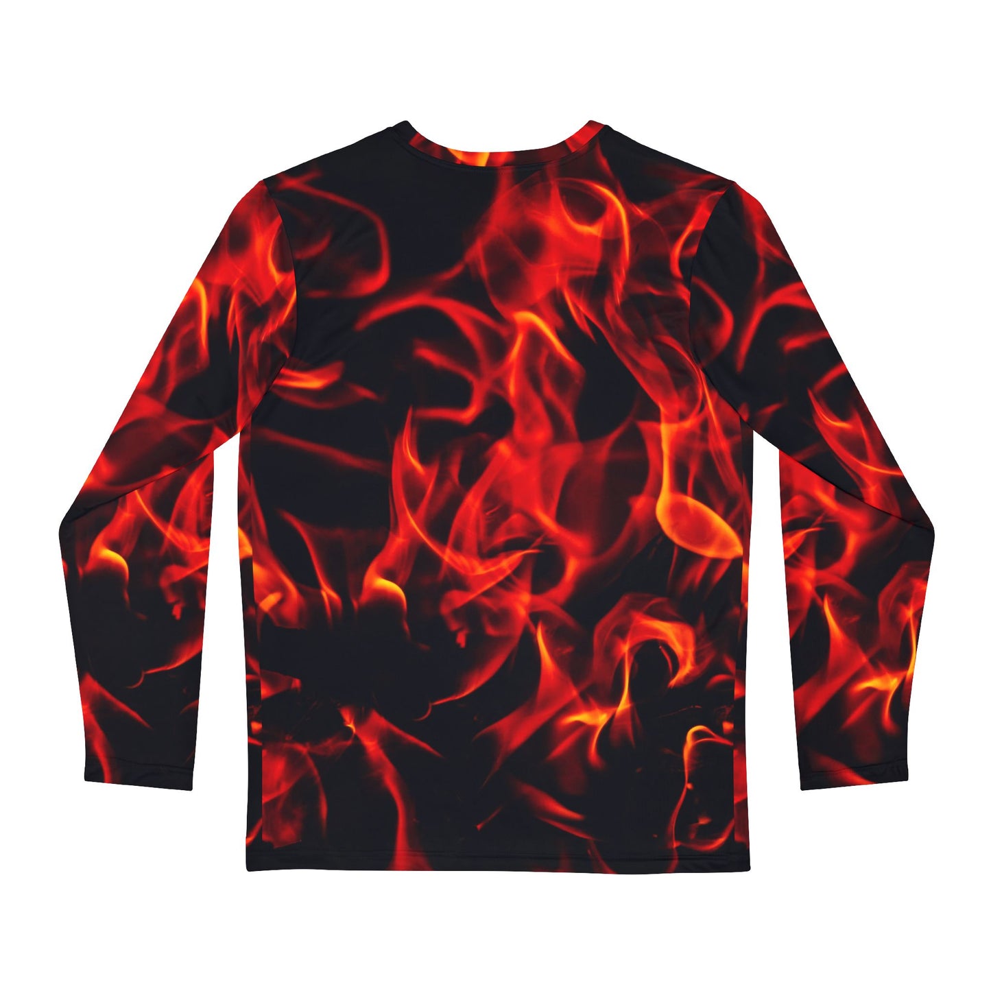 Men's Long Sleeve Fire Print Shirt – Bold and Stylish