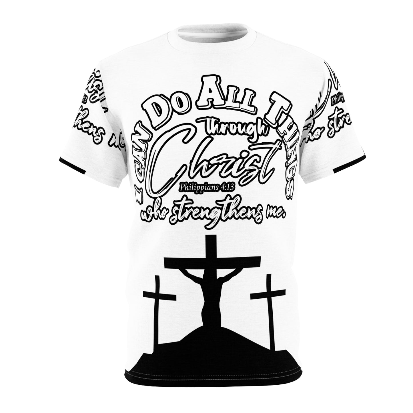 Christian Faith Unisex Cut & Sew Tee - "I Can Do All Things Through Christ" Design