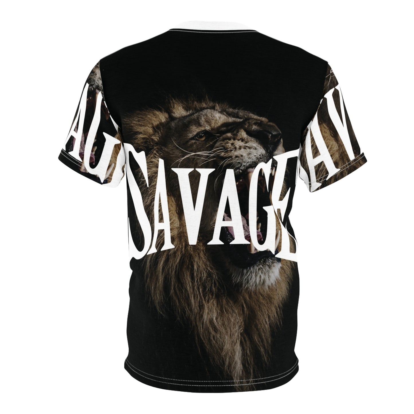 Savage Lion Unisex Cut & Sew Tee – Bold Statement Shirt for Animal Lovers