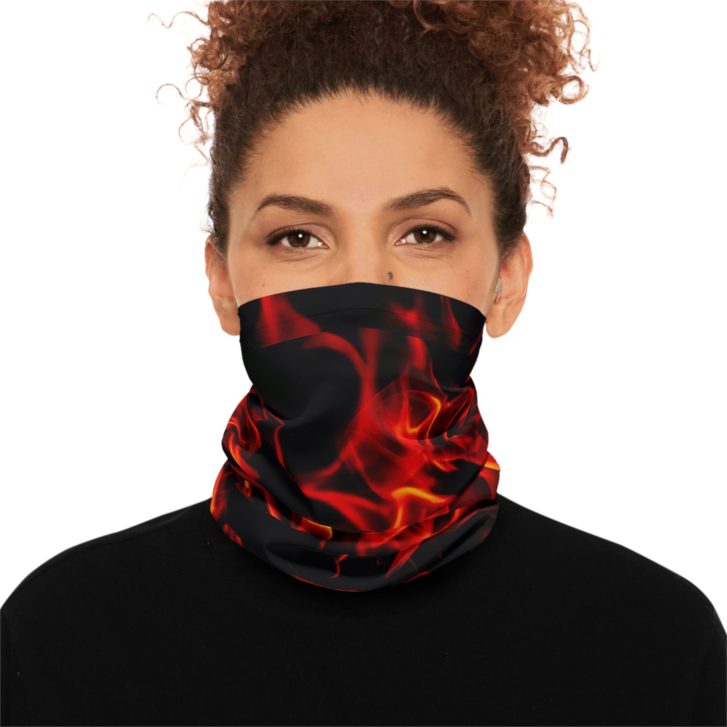 Fire Print Lightweight Neck Gaiter - Versatile Face Cover for Outdoor Adventures